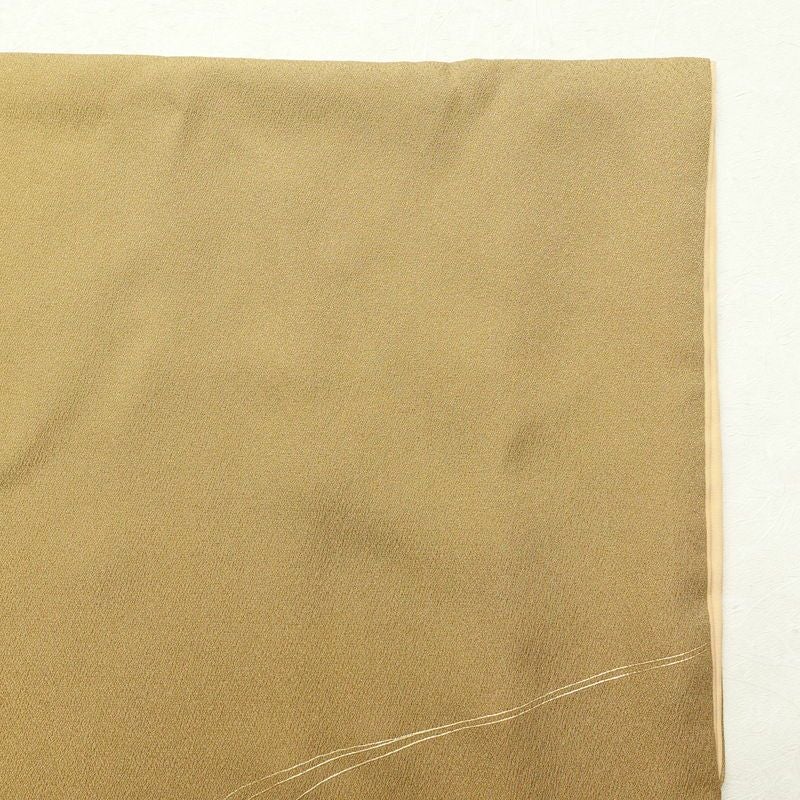 付け下げ 一つ紋付き 金彩 正絹 附下 身丈157cm 裄丈63cm 古典柄 袷仕立て 茶_画像20