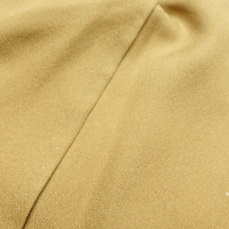 付け下げ 一つ紋付き 金彩 正絹 附下 身丈157cm 裄丈63cm 古典柄 袷仕立て 茶_画像26