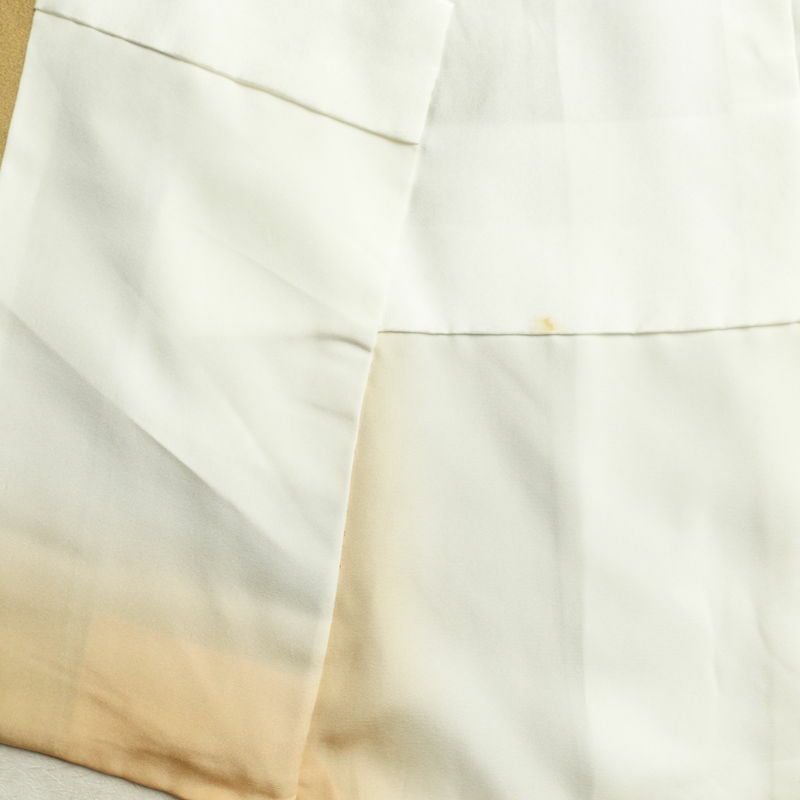 付け下げ 一つ紋付き 金彩 正絹 附下 身丈157cm 裄丈63cm 古典柄 袷仕立て 茶_画像34