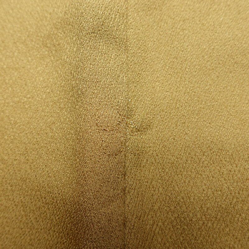 付け下げ 一つ紋付き 金彩 正絹 附下 身丈157cm 裄丈63cm 古典柄 袷仕立て 茶_画像36