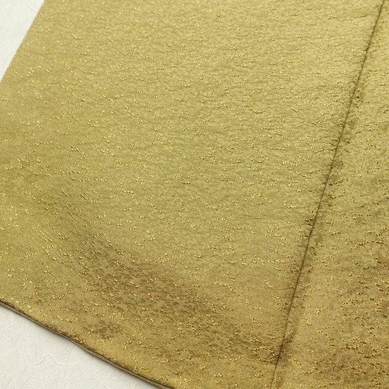 付け下げ 良品 正絹 刺繍 花柄 附下 身丈159cm 裄丈62.5cm 袷仕立て 黄・黄土色_画像11