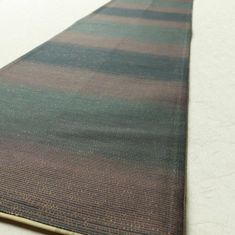 袋帯 全通柄 フォーマル用 正絹 縞柄・線柄 多色使い_画像10