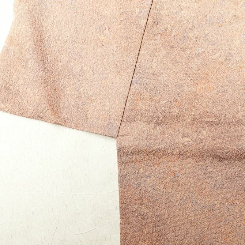 小紋 美品 矢崎ひとし 落款入り 正絹 身丈160cm 裄丈64.5cm 幾何学柄・抽象柄 着物 袷仕立て ピンク_画像14