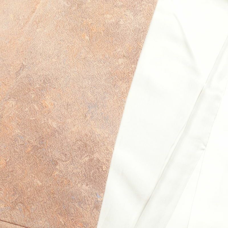 小紋 美品 矢崎ひとし 落款入り 正絹 身丈160cm 裄丈64.5cm 幾何学柄・抽象柄 着物 袷仕立て ピンク_画像24