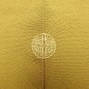 色無地 良品 一つ紋付き 縮緬 正絹 共八掛 身丈165cm 裄丈67cm 無地 袷仕立て 黄・黄土色_画像26