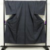 男性用 着物 紬 良品 正絹 亀甲柄 袷仕立て 身丈152cm 裄丈72cm 青・紺_画像1