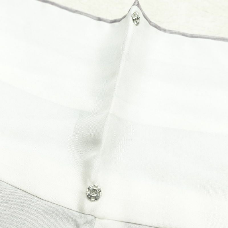 小紋 紬生地 正絹 紬地 流水・波柄 袷仕立て 身丈159.5cm 裄丈67.5cm ぼかし 紫・藤色_画像28