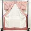 小紋 辻が花 良品 絞り 正絹 古典柄 身丈166cm 裄丈66.5cm 袷仕立て ピンク_画像3