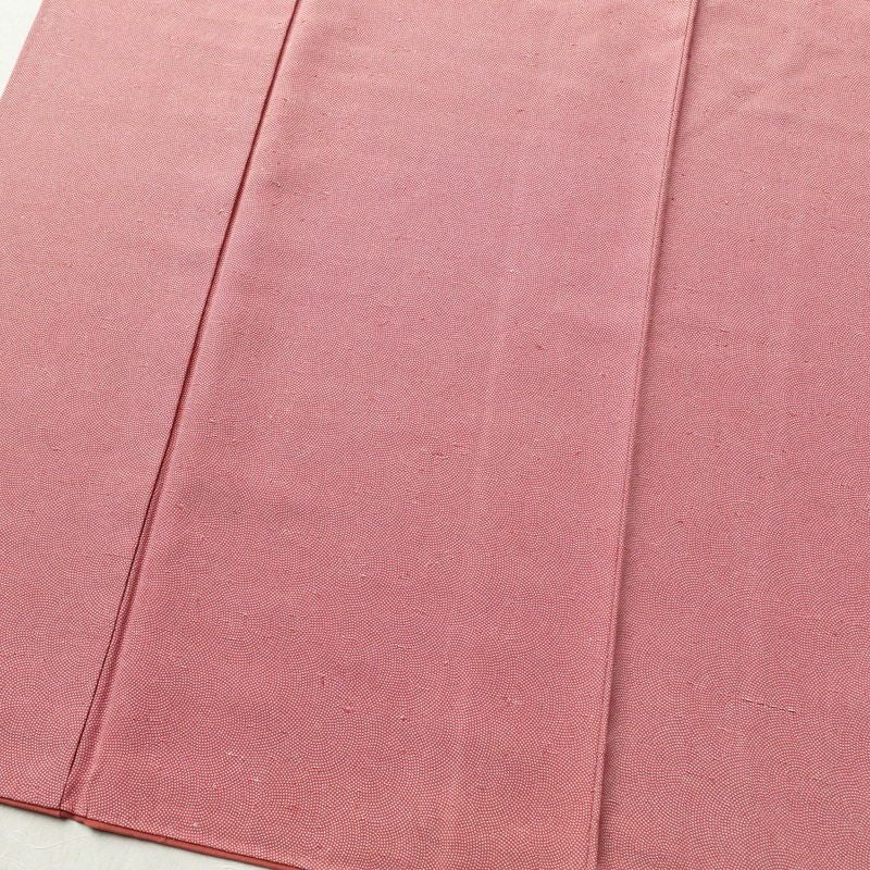 小紋 良品 鮫小紋 紬生地 正絹 古典柄 身丈161cm 裄丈65cm 袷仕立て ピンク_画像4