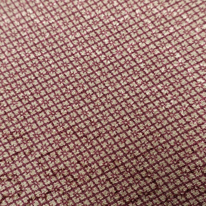 小紋 良品 しつけ糸付き 正絹 古典柄 身丈158cm 裄丈64cm 袷仕立て 小豆・エンジ_画像7