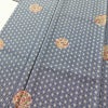 小紋 美品 しつけ糸付き 縮緬 着物 正絹 身丈157.5cm 裄丈64cm 古典柄 袷仕立て 青・紺_画像5