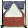 小紋 染乃座 玄才 落款入り 良品 正絹 身丈159.5cm 裄丈67.5cm 花柄 袷仕立て 青・紺_画像3