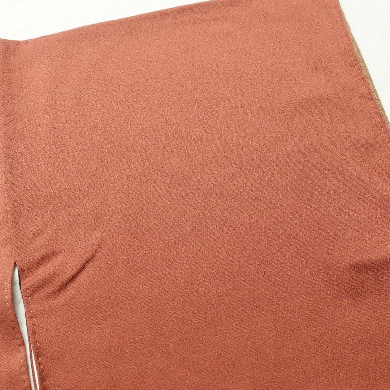 付け下げ 良品 一つ紋付き 刺繍 正絹 身丈159cm 裄丈66cm 幾何学柄・抽象柄 袷仕立て 茶_画像18