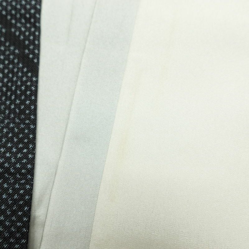 紬 正絹 木の葉・植物柄 紬着物 袷仕立て 身丈155cm 裄丈65cm 青・紺_画像25