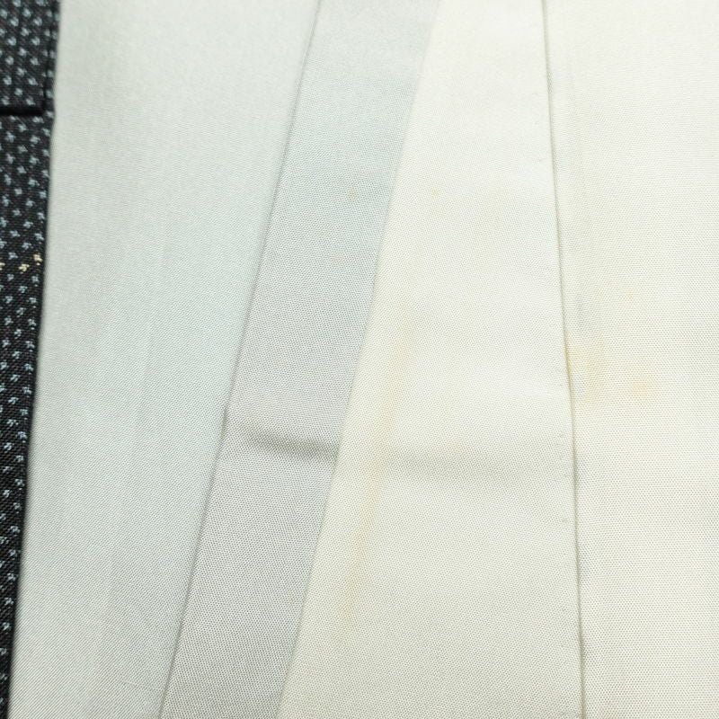 紬 正絹 木の葉・植物柄 紬着物 袷仕立て 身丈155cm 裄丈65cm 青・紺_画像26