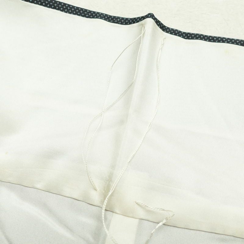 紬 正絹 木の葉・植物柄 紬着物 袷仕立て 身丈155cm 裄丈65cm 青・紺_画像29