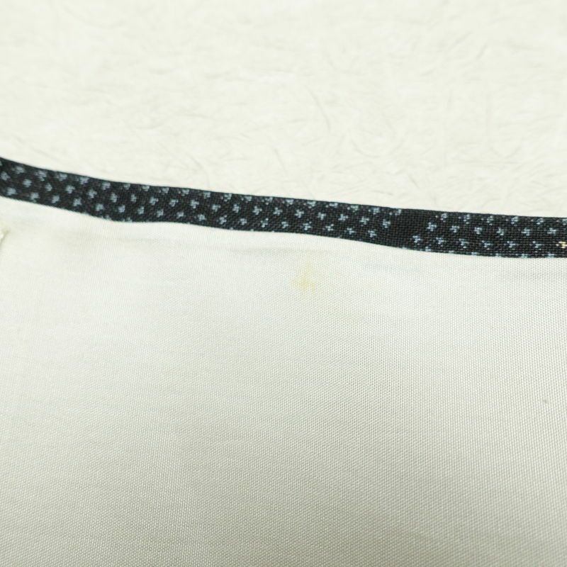 紬 正絹 木の葉・植物柄 紬着物 袷仕立て 身丈155cm 裄丈65cm 青・紺_画像30