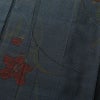 紬 良品 正絹 紬着物 花柄 袷仕立て 身丈159.5cm 裄丈65cm 青・紺_画像6