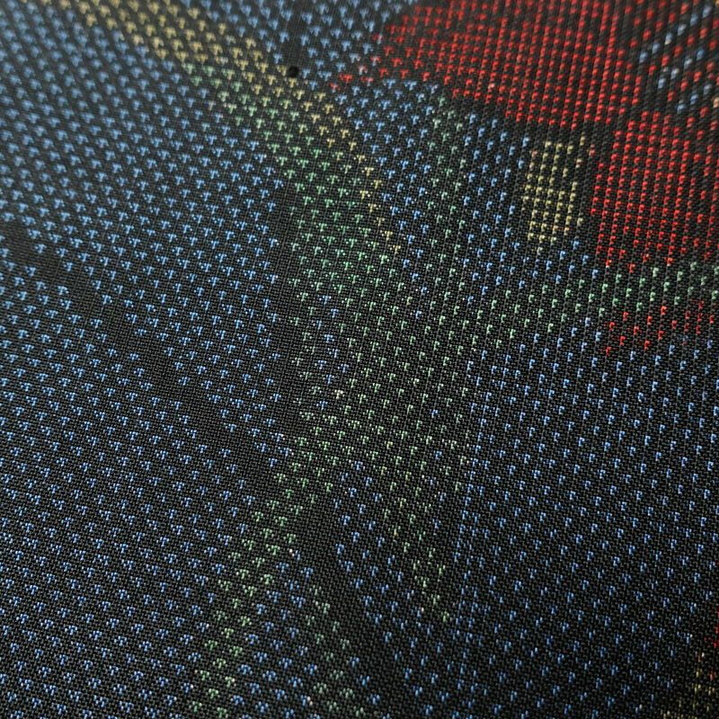 紬 良品 正絹 紬着物 花柄 袷仕立て 身丈159.5cm 裄丈65cm 青・紺_画像8