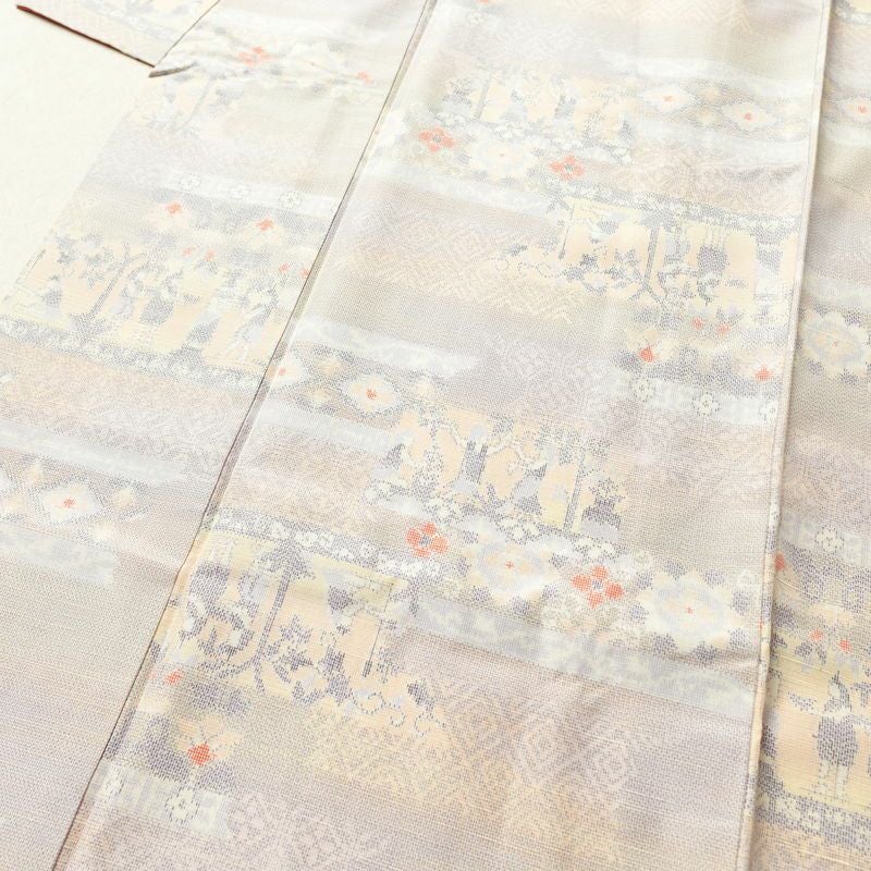 紬 良品 しつけ糸付き 正絹 幾何学柄・抽象柄 身丈166.5cm 裄丈68.5cm 袷仕立て 多色使い_画像5