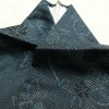 紬 正絹 紬着物 花柄 袷仕立て つむぎ 身丈155.5cm 裄丈63cm 青・紺_画像23