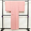 小紋 美品 鮫小紋 しつけ糸付き 正絹 身丈153.5cm 裄丈65cm 古典柄 袷仕立て ピンク_画像2