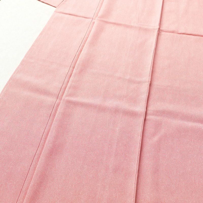 小紋 美品 鮫小紋 しつけ糸付き 正絹 身丈153.5cm 裄丈65cm 古典柄 袷仕立て ピンク_画像5