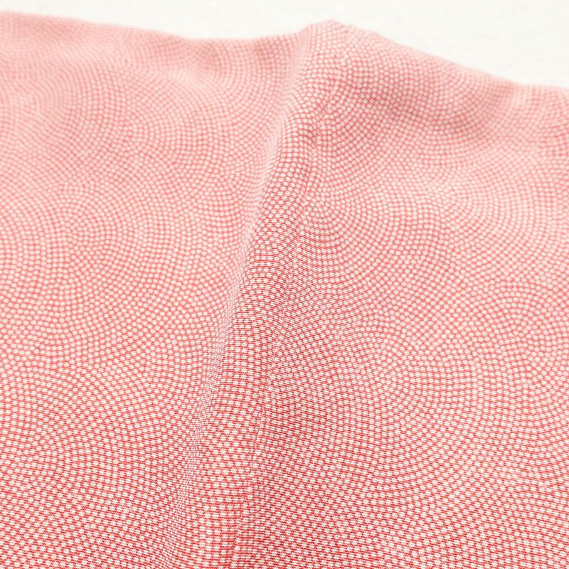 小紋 美品 鮫小紋 しつけ糸付き 正絹 身丈153.5cm 裄丈65cm 古典柄 袷仕立て ピンク_画像19