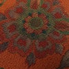 付け下げ 良品 縮緬 正絹 木の葉・植物柄 身丈157.5cm 裄丈63.5cm 袷仕立て 橙_画像7
