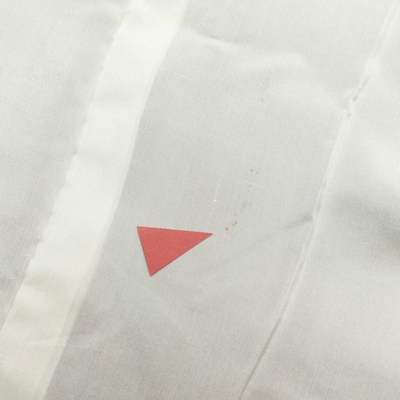 付け下げ 良品 縮緬 正絹 木の葉・植物柄 身丈157.5cm 裄丈63.5cm 袷仕立て 橙_画像31