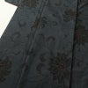 大島紬 純泥染 証紙あり 正絹 花柄 袷仕立て 身丈156cm 裄丈64cm 青・紺_画像5