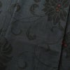 大島紬 純泥染 証紙あり 正絹 花柄 袷仕立て 身丈156cm 裄丈64cm 青・紺_画像6