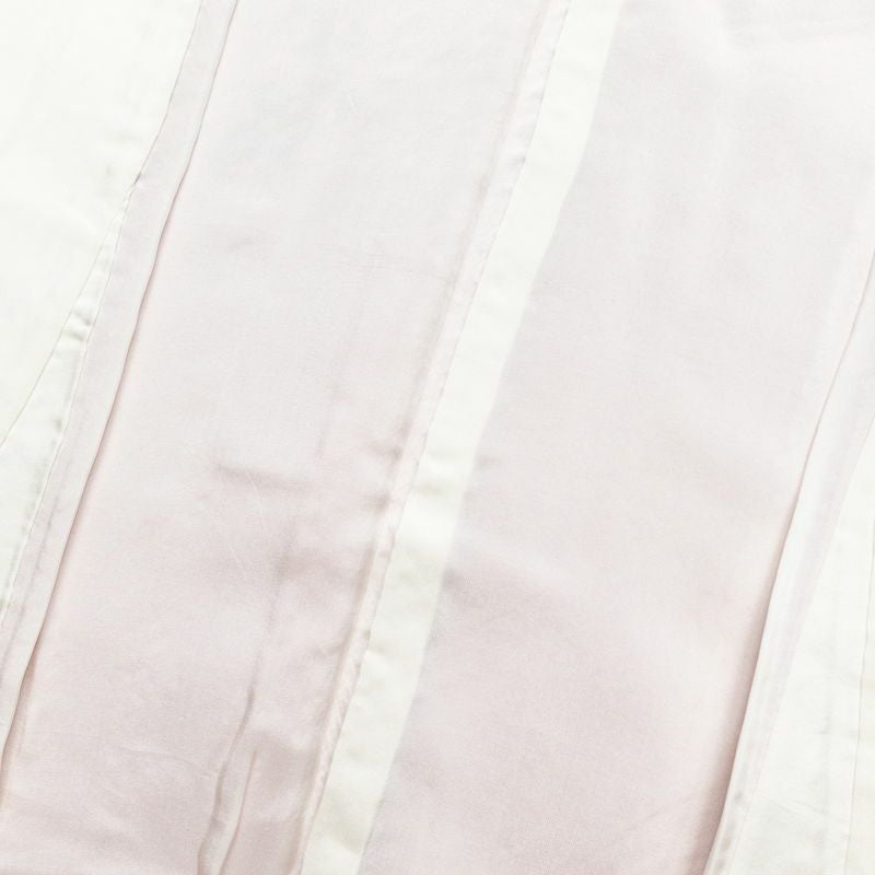 小紋 美品 しつけ糸付き 縮緬 正絹 木の葉・植物柄 身丈160.5cm 裄丈65.5cm 袷仕立て ピンク_画像24