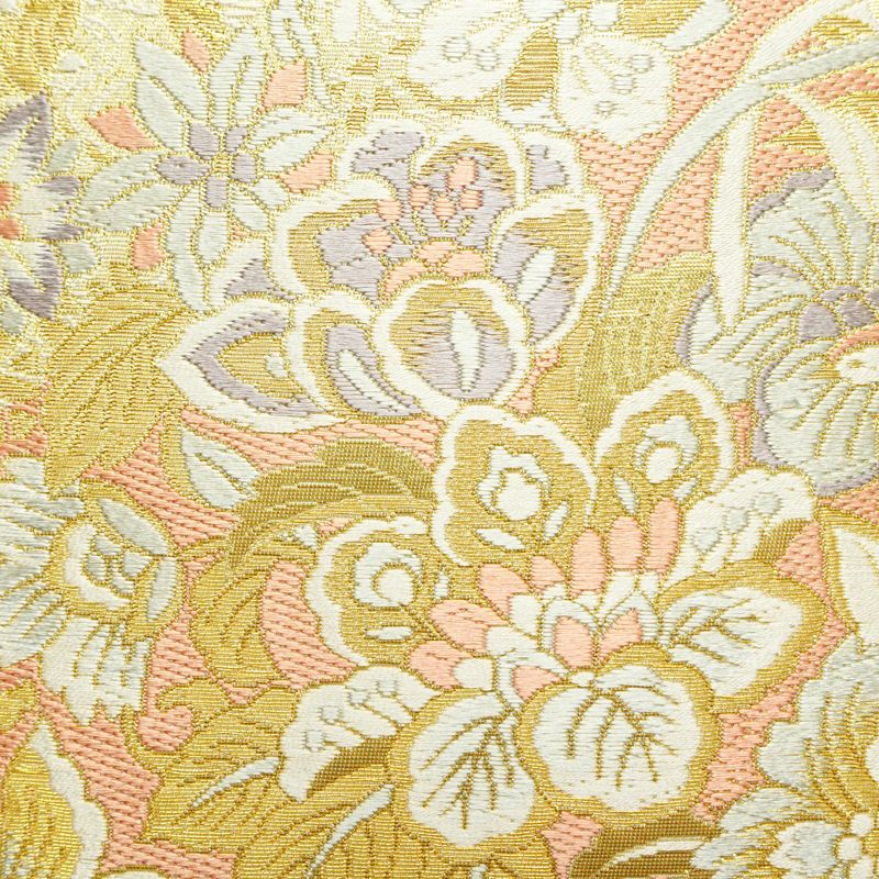 袋帯 六通柄 美品 祝華文 京都西陣織元謹製 フォーマル用 正絹 幾何学柄・抽象柄 クリーム_画像3