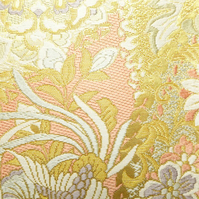 袋帯 六通柄 美品 祝華文 京都西陣織元謹製 フォーマル用 正絹 幾何学柄・抽象柄 クリーム_画像4