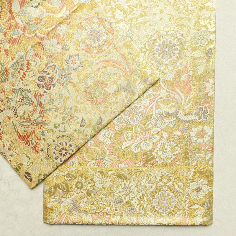 袋帯 六通柄 美品 祝華文 京都西陣織元謹製 フォーマル用 正絹 幾何学柄・抽象柄 クリーム_画像20