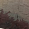 付け下げ 美品 紬地 しつけ糸付き 金彩 身丈159cm 裄丈63.5cm 附下 正絹 風景柄 袷仕立て 茶_画像18