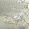 袋帯 太鼓柄 由水人形図 フォーマル用 正絹 銀彩 人物・動物柄 グレー_画像7