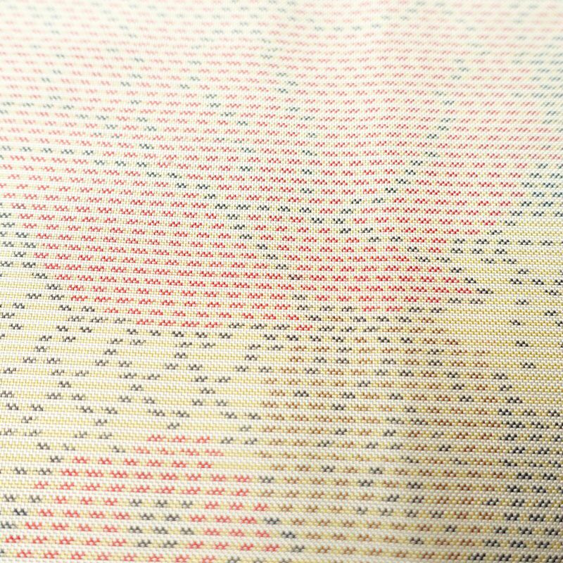 大島紬 良品 証紙あり しつけ糸付き 正絹 身丈161.5cm 裄丈65.5cm 木の葉・植物柄 袷仕立て クリーム_画像7