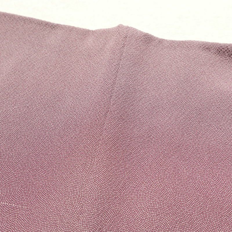 付け下げ 鮫小紋 矢田昇作 伝統工芸士伊勢錐彫士 身丈158.5cm 裄丈64.5cm 良品 縮緬 正絹 古典柄 袷仕立て 紫・藤色_画像22