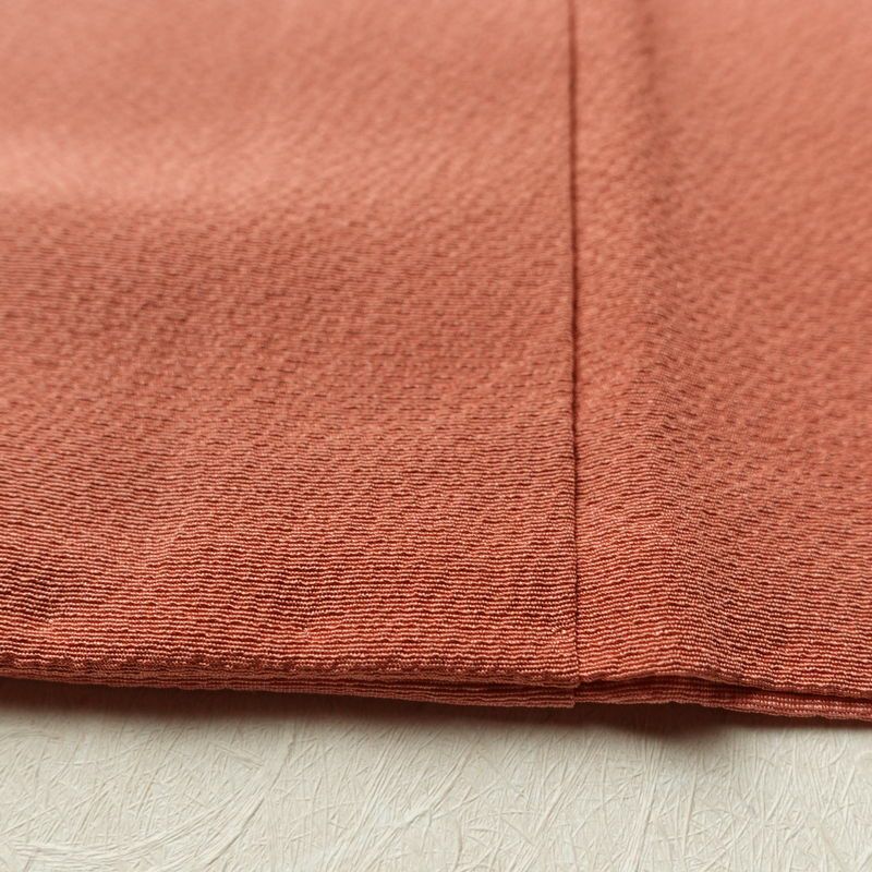 付け下げ 良品 スワトウ刺繍 縮緬 正絹 古典柄 袷仕立て ピンク_画像13