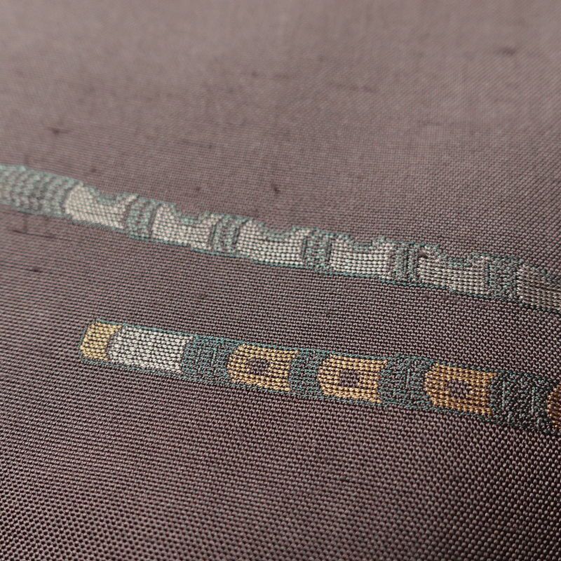 付け下げ 菱屋六右ヱ門 紬地 附下 正絹 古典柄 袷仕立て 紫・藤色_画像6