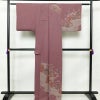 付け下げ 附下 正絹 花柄 袷仕立て 身丈164cm 裄丈65.5cm 椿 紫・藤色_画像2