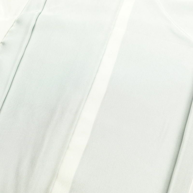 訪問着 良品 しつけ糸付き 正絹 花柄 袷仕立て 身丈165.5cm 裄丈67cm 鳥 箔 緑・うぐいす色_画像17