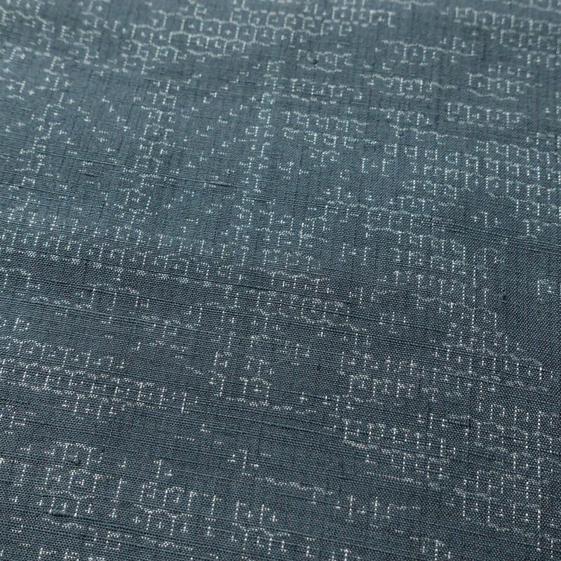 紬 良品 正絹 古典柄 袷仕立て 身丈161.5cm 裄丈65.5cm 青・紺_画像7