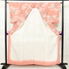 小紋 美品 しつけ糸付き 縮緬 正絹 古典柄 袷仕立て 身丈159cm 裄丈64cm 着物 ピンク_画像3