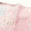 小紋 美品 しつけ糸付き 正絹 古典柄 袷仕立て 身丈153.5cm 裄丈63cm 金彩 着物 ピンク_画像14