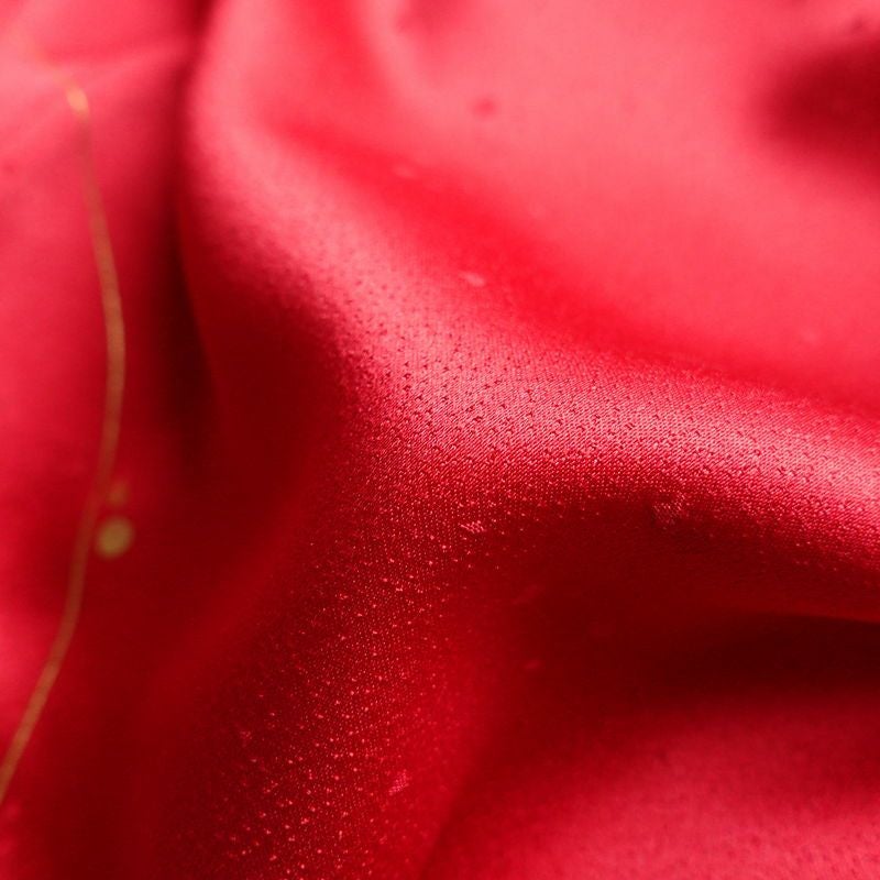 振袖 正絹 蝶・昆虫柄 袷仕立て 身丈164cm 裄丈66.5cm 箔 金彩 赤 ピンク_画像21