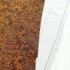 小紋 縮緬 正絹 幾何学柄・抽象柄 袷仕立て 身丈157.5cm 裄丈64cm 茶_画像15