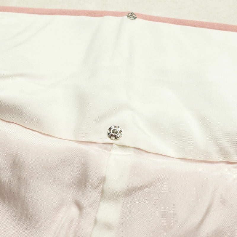 訪問着 美品 しつけ糸付き 落款入り 縮緬 正絹 花柄 袷仕立て 身丈163cm 裄丈67.5cm 共八掛 ピンク_画像19